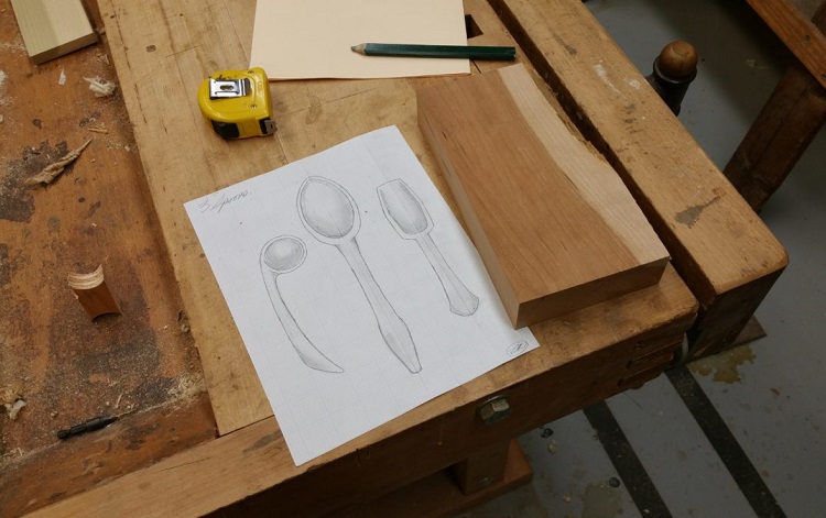 Sketch For Wood Carving Spoon